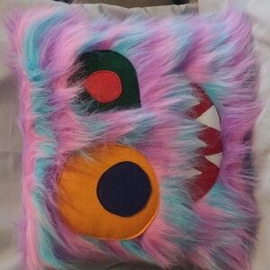 Handmade Faux Fur Monster Pillow